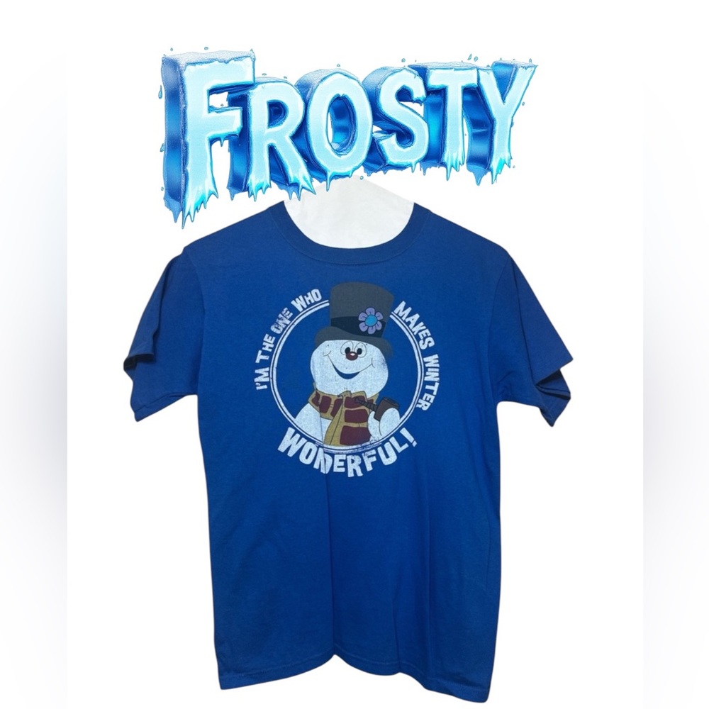 👕 anvil unisex Frosty the Snowman Xmas tee size M